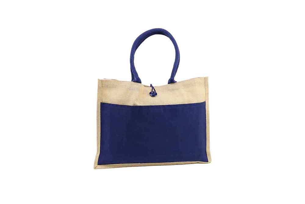 TRUCS - Jute Bag with Canvas Pocket